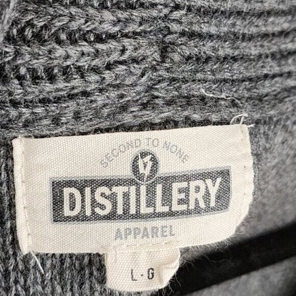 Distillery 30% Wool Cable Knit Shawl Collar Button Front Cardigan - Picture 4 of 6